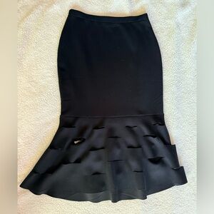 NWT Trouve Black Pencil Skirt with a Sleek Peek-a-Boo Bottom